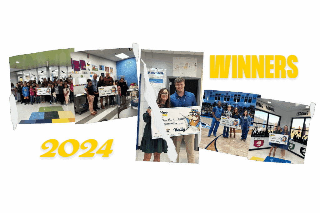 2024 Winning Teacher of Waldrop's $5000 Giveaway. Pictures of 5 different teachers.
