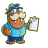 Wally the Walrus with a Check list in hand and pencil behind ear.