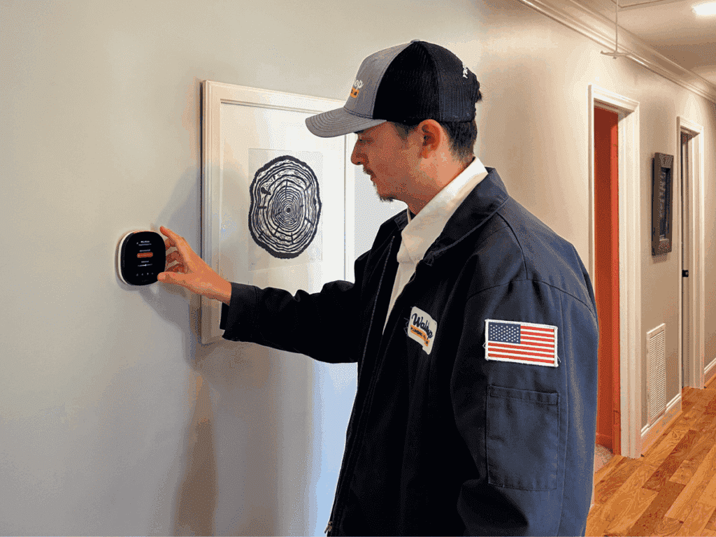technician at smart thermosat