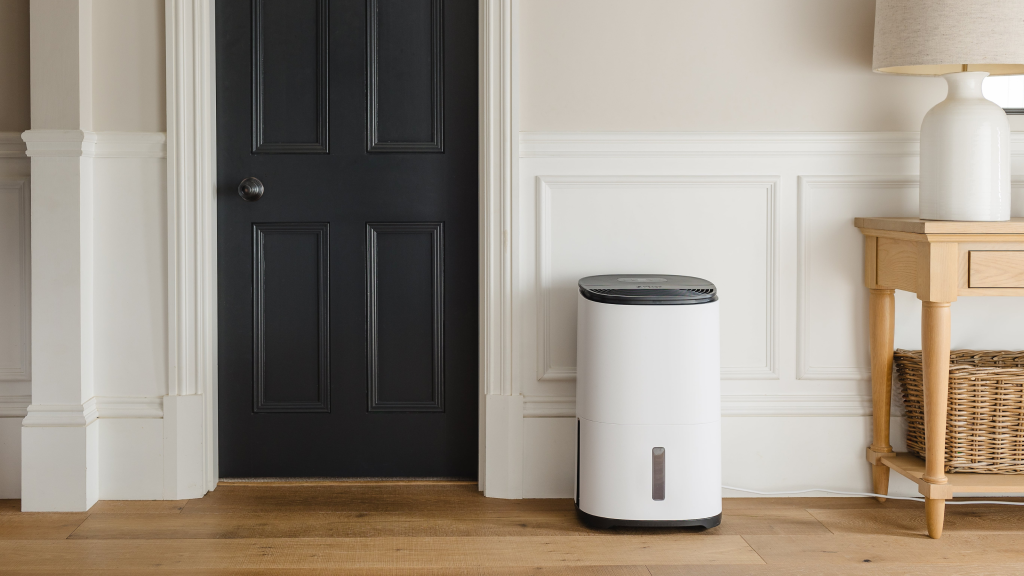 dehumidifier in a hallway of a home