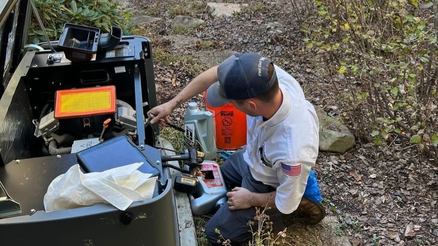 Waldrop technician working on a home generator