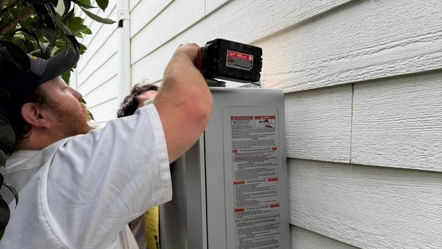 Waldrop plumber installing a tankless water heater